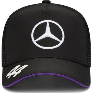 Mercedes Lewis Hamilton Trucker Cap Zwart 2024 - Lewis Hamilton Cap - Lewis Cap - Firmule 1 Cap-