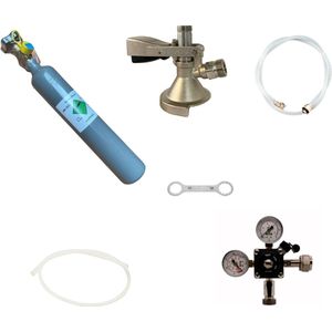 Accessoirepakket met type A fustkoppeling, 7 mm bierslang en 0,5 kg co2 fles