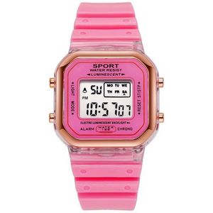 Color Digital Horloge - Roze | Ø 36,5 mm | Siliconen | Fashion Favorite