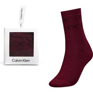 Calvin Klein dames giftbox sokken lurex logo rood - 37-41