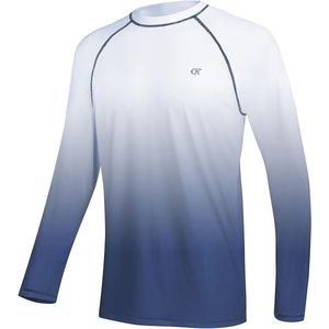 Heren Rashguard UV Shirt - Sneldrogend, Ademend, Lange Mouwen voor Outdoor Activiteiten