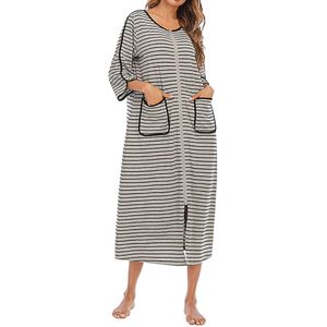 Zachte Badjassen voor Dames met Rits - Korte of Lange Mouwen - Elegante Ochtendjassen