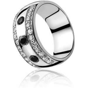 ZINZI zilveren ring zwart ZIR550Z
