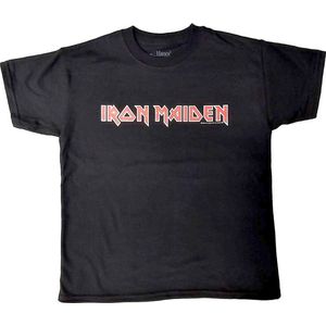 Iron Maiden - Logo Kinder T-shirt - Kids tm 13 jaar - Zwart