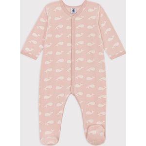 Petit Bateau Pyjama van velours met roze walvissen Meisjes Pyjamaset - Maat 56