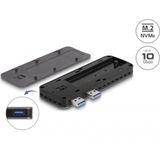 Delock - USB 3.2 Gen 2 - Enclosure - Zwart - Voor M.2 NVMe SSD