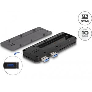 Delock - USB 3.2 Gen 2 - Enclosure - Zwart - Voor M.2 NVMe SSD