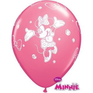 Disney Minnie Mouse roze ballonnen 6 st. ø 30,48 cm.