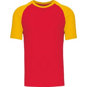 Kariban Baseball - Tweekleurig t-shirt K330 - Red Yellow
