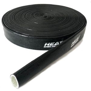 Ø 15 mm x 1 m | Hittebestendige silicone isolatiekous - Zwart