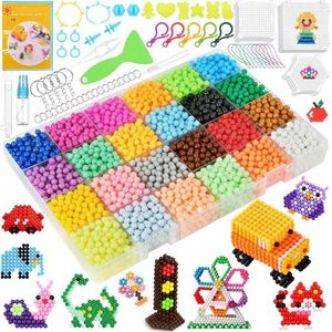 Waterzekeringskralen - 4800 stuks in 24 kleuren - Niet-giftige magische kralenset voor kinderen - Doe-het-zelf navulling - Compatibel met water kleverige kralen - Bevroren thema - Voor het maken van de hand