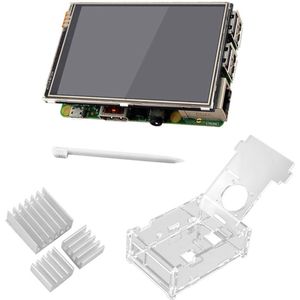 3,5 inch HD touchscreen met 320x480 resolutie voor Raspberry Pi 2 en 3, inclusief pen en koellichamen voor optimale bediening en koeling