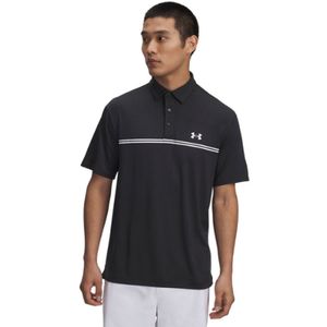 Under Armour Heren Playoff Golfpolo 3.0 Stripe Zwart/Wit