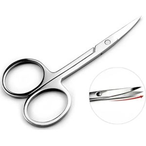 Wenkbrauw Schaar | Wenkbrauw Schaartje | Baard Schaartje | Trimmer | Gebogen Schaar | Zilver