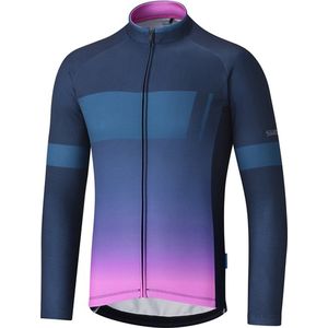 Shimano Thermal Team Fietsshirt Met Lange Mouwen Navy