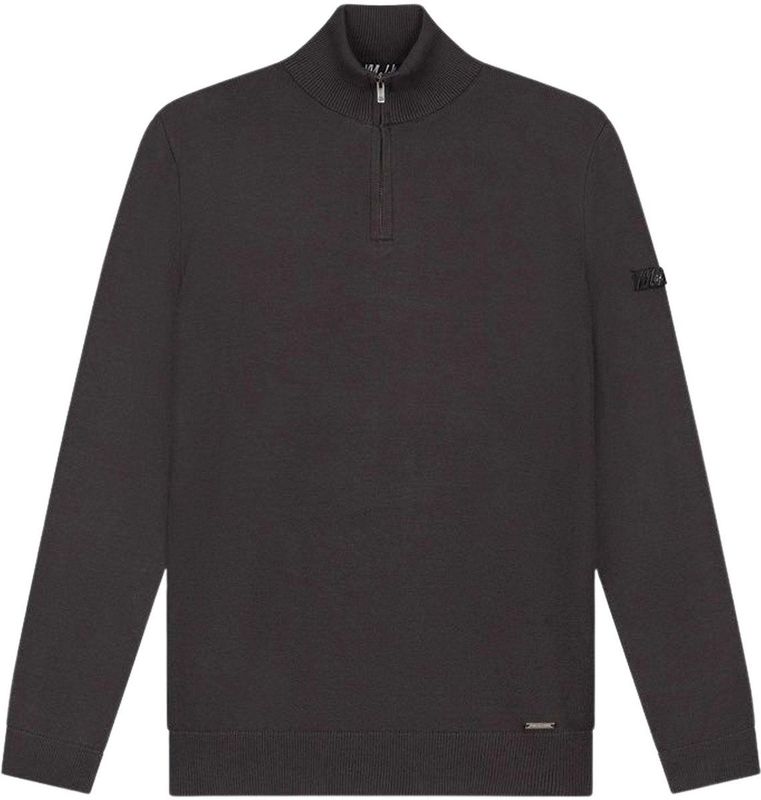 Malelions - Knitted Quarter Zip - Trui - Mulch Brown
