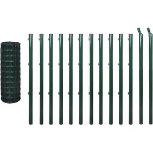 vidaXL-Eurohek-10x0,8-m-staal-groen