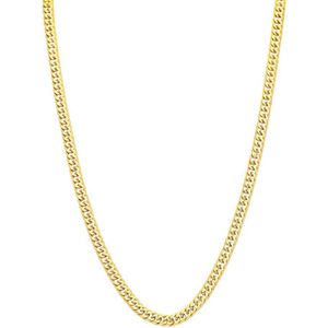 Lucardi Kinder Stalen goldplated ketting gourmet - Ketting - Staal - Goud - 45 cm