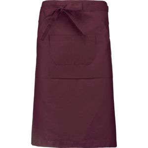 Schort/Tuniek/Werkblouse Unisex One Size Kariban Wine 65% Polyester, 35% Katoen