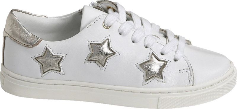 Vertbaudet Leren meisjessneakers met vetersluiting en ritssluiting