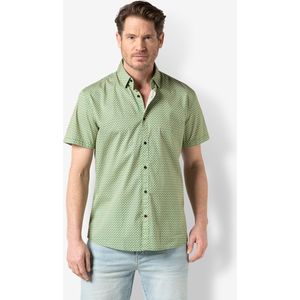Twinlife Heren shirt small graphic s.s. - Overhemden - Duurzaam - Elastisch - Groen - XL