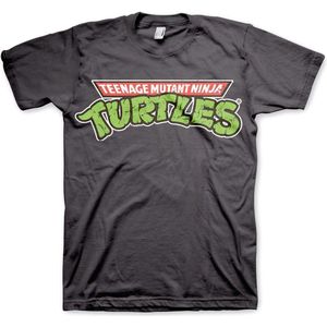Teenage Mutant Ninja Turtles TMNT Classic Logo Heren T-shirt - donkergrijs - S
