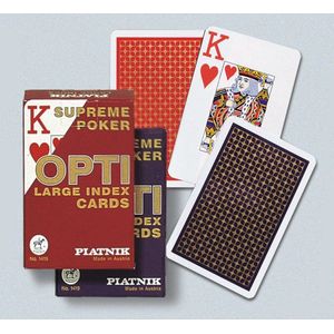 Piatnik Poker Speelkaarten - Opti Grote Index | Geschikt voor 12+ | 55 kaarten | Internationaal Populair