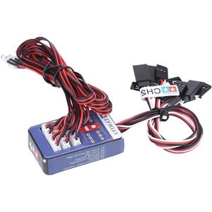 LED-lichtset 12 LED-lamp Verlichtingssysteem Kit Simulatie Knipperlichten voor 1/10 1/8 RC-auto.