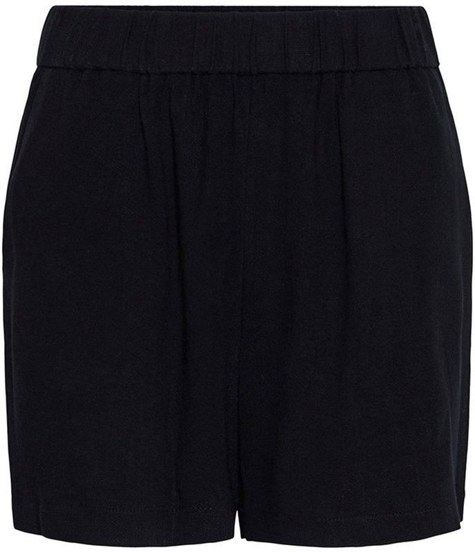 Pieces - Vinsty - Korte Broeken - Zwart - Hoge Taille