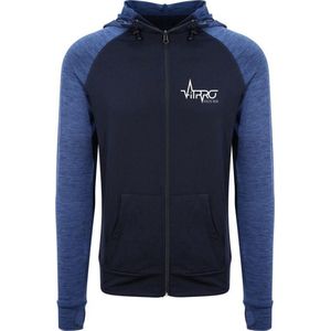 FitProWear Sportvest Blauw - Maat S - Heren - Sportkleding - Trainingskleding - Polyester - Dri Fit - Vest - Zoodie - Hoodie