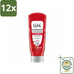 Guhl - Conditioner - Kleurbehoud & Verzorging - 200 ml - Voordeelverpakking - 12 stuks - Glans conditioner - Haarkleur beschermen