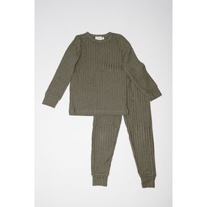 Lomi Essentials - Kinderpyjama - Olive maat 122/128