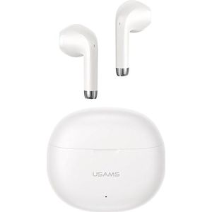 Manike USAMS US-YO17 TWS Earbuds – Rhymbo Serie - Bluetooth 5.3 - ENC - 13mm Driver - 31u Speeltijd - Touchbediening - IPX5 - USB-C - Draadloze oortjes - Oortjes draadloos - Geschikt voor Smartphone & Laptop - Wit - iOS & Android