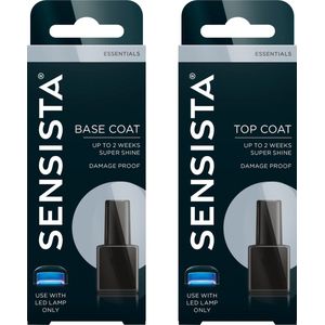 Sensista The Essentials Set - Base Coat - Top Coat - Gellak Voordeelset - 2 stuks
