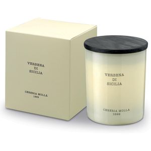 Cereria Mollà 1899 Geurkaars 230gr 50 u Verbena di Sicilia sojawas katoenen lont ideaal cadeau verveine scented candle