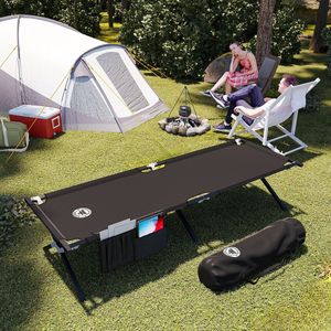 AirSleeperz opvouwbaar campingbed - Zwart - Afmeting 62x190 cm - 1 persoons