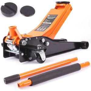 Hydraulische Garagekrik 3T met Dubbele Zuiger en Quicklift Systeem - 75mm Onderhoogte