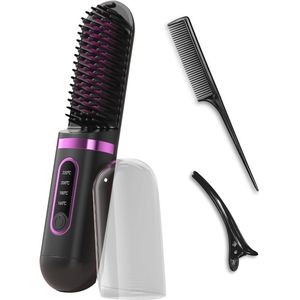 Draagbare draadloze stijltang met display en verstelbare temperaturen voor glad en krullend haar