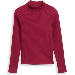 TOM TAILOR - Shirt - Rood - Lange Mouwen - Normale Pasvorm