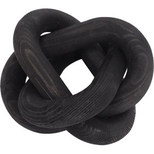 Herbruikbare houten schakel ornament - decoratie kluis voor woonkamer - zwart .