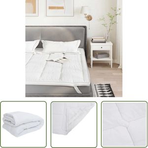 vidaXL Hoeslaken - Matrasbeschermer - Matrasbeschermer 160x200 cm wit - Matrashoezen - Bedlinnen - Anti Allergisch