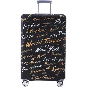 YONO Kofferhoes Elastisch - Wasbare Koffer Beschermhoes - L - World Traveler