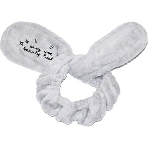 Bunny Ears pluche cosmetische band konijnenoren grijs