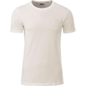 James and Nicholson - Heren Standaard T-Shirt (Wit/Wit)