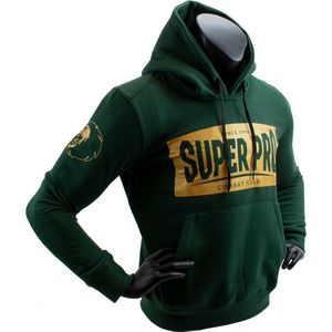 Super Pro Hoodie S.P. Block-Logo Groen/Goud Extra Large