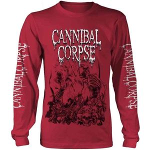 Cannibal Corpse Longsleeve shirt -XL- Pile Of Skulls 2018 Rood