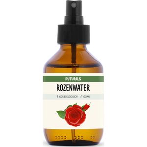 Puturals Rozenwater 100% Biologisch - 150ml - Puur en Vegan - Rozenwater voor Gezicht en Haar - Zonder Alcohol