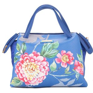 A Spark of Happiness | City Shopper | Handtas dames | Blauw, gebloemd | DA2314