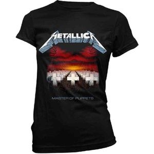 Metallica Dames Tshirt -XL- Master Of Puppets Tracks Zwart
