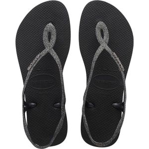 Havaianas Luna Premium II Dames Slippers - Black/Dark Grey - Maat 39/40
